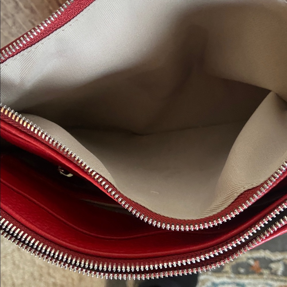 Valentina red leather Crossbody bag - Picture 5 of 9